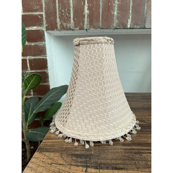 Vintage Decorative Lamp Shade with Beaded Trim - Picture 1 of 11